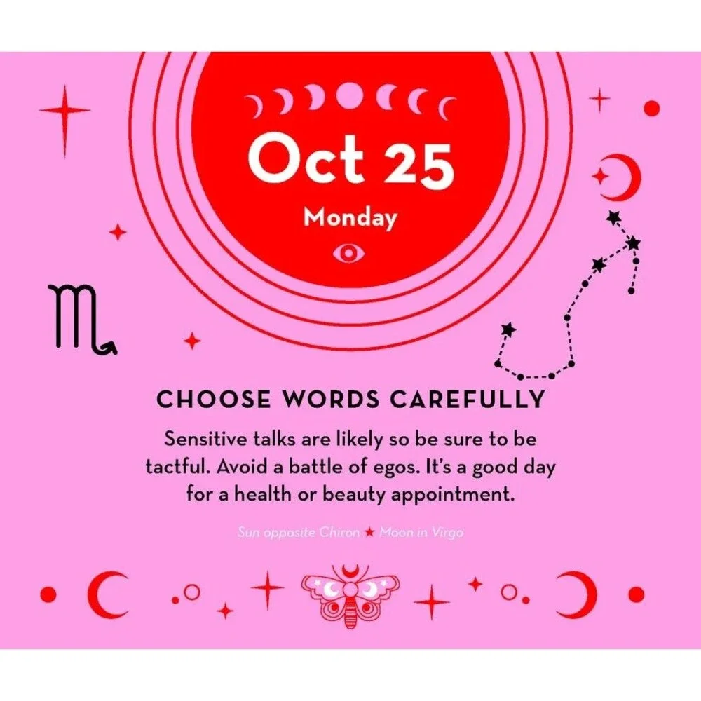2027 Astrology Day to Day Calendar Patsy Bennett Daily Horoscope Desk Box Zodiac